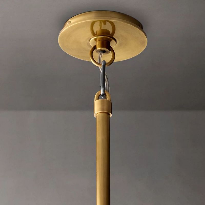 Boule Glass Oval Chandelier 72"