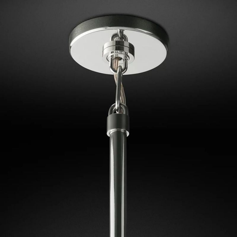 Boule Glass Oval Chandelier 72"