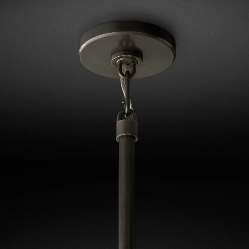 Boule Glass Oval Chandelier 72"