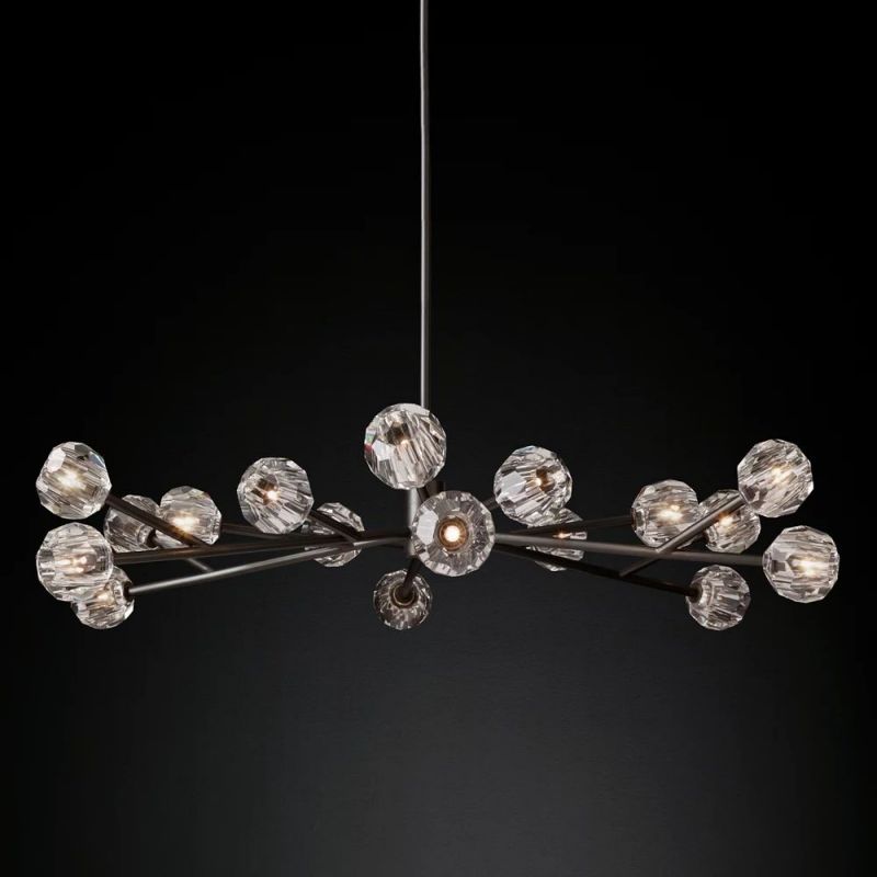 Boule Glass Round Chandelier 60"