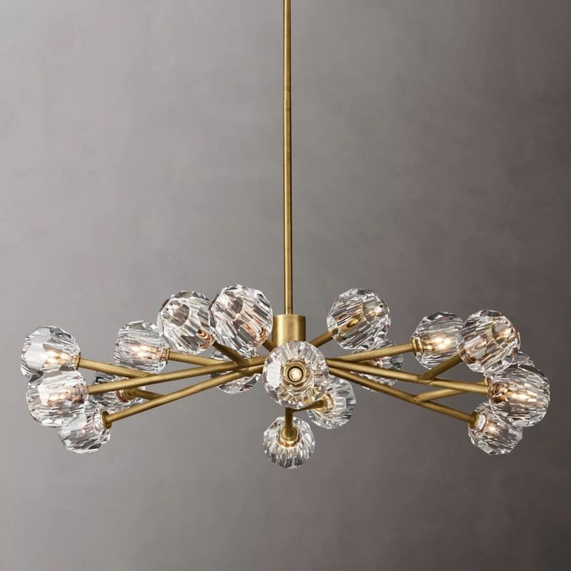 Boule Glass Round Chandelier 48"