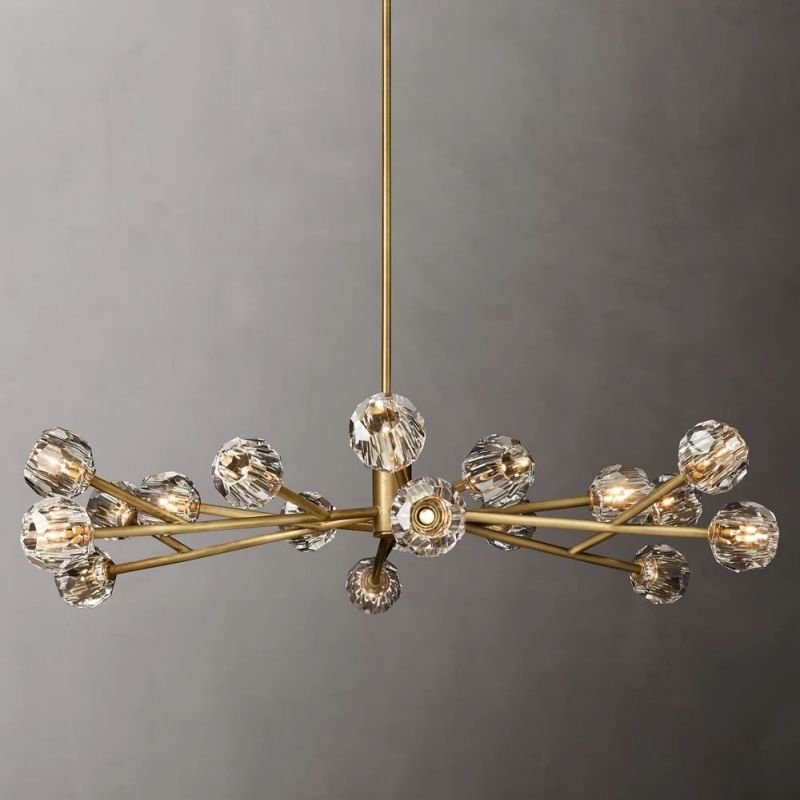 Boule Glass Round Chandelier 60"