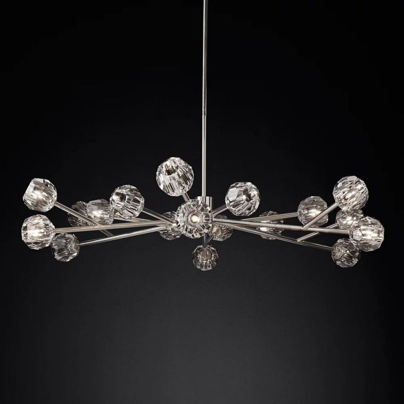 Boule Glass Round Chandelier 60"