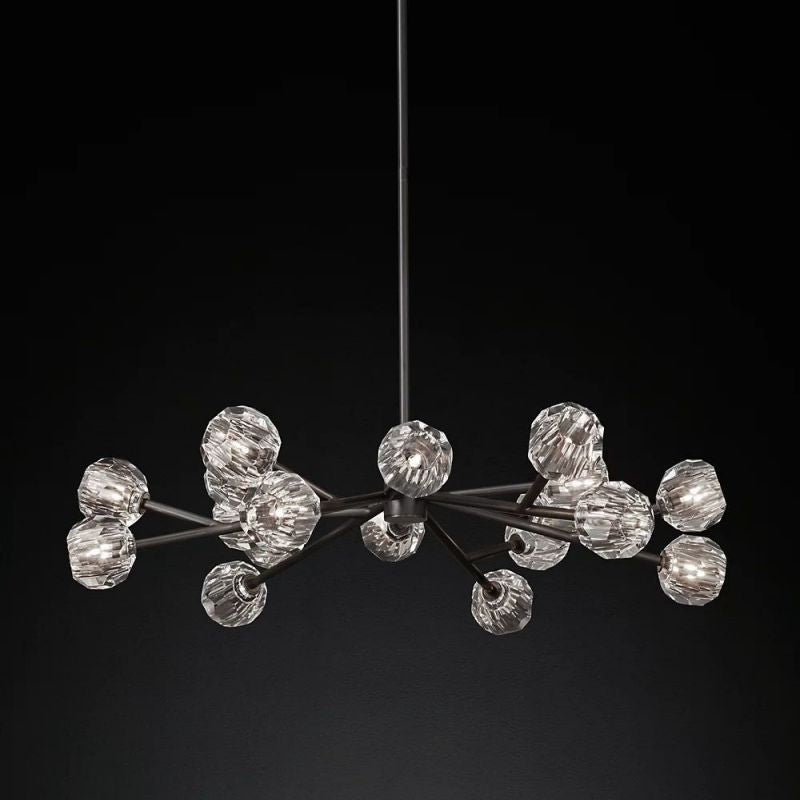Boule Glass Round Chandelier 48"