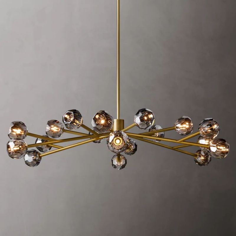 Boule Glass Round Chandelier 60"