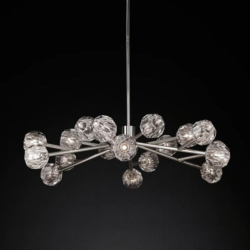 Boule Glass Round Chandelier 48"