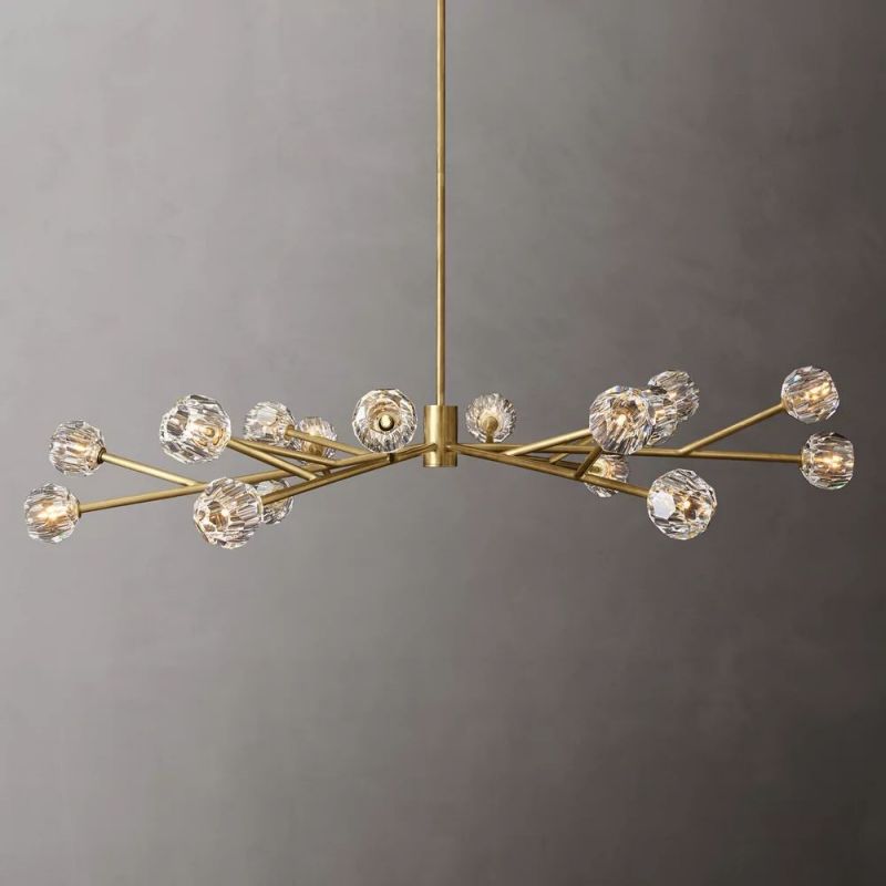 Boule Glass Round Chandelier 72"