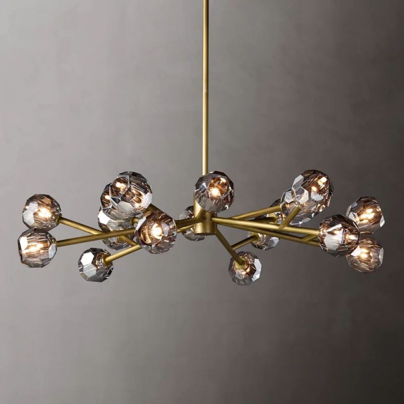 Boule Glass Round Chandelier 48"