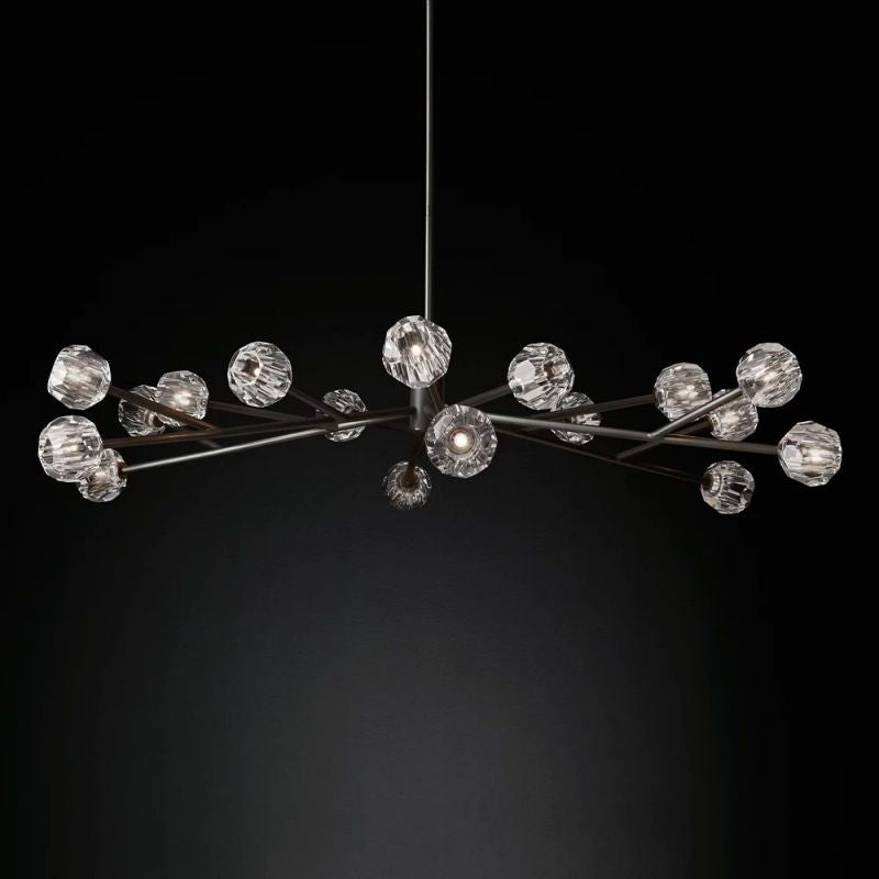 Boule Glass Round Chandelier 72"