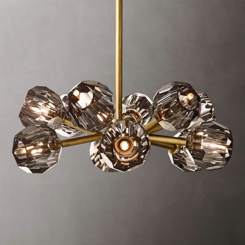 Boule Glass Round Chandelier 24"