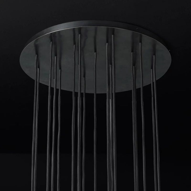 Boule Glass Round Cluster Chandelier 24"