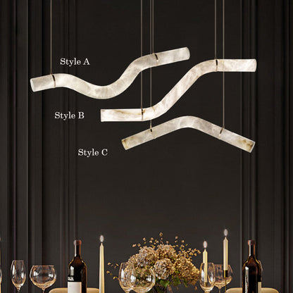 Simplicity Alabaster Linear Chandelier-Meet Lighting