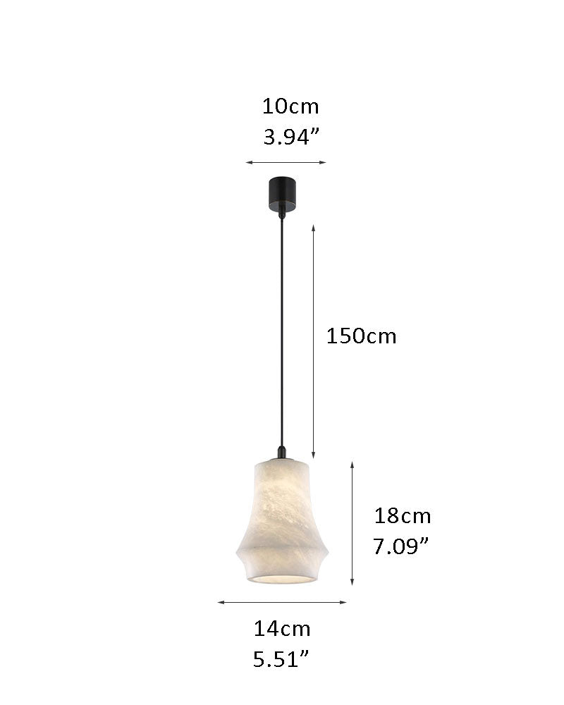 1-light White Alabaster Ceiling Pendant Lamp for dining room, living room, bedroom