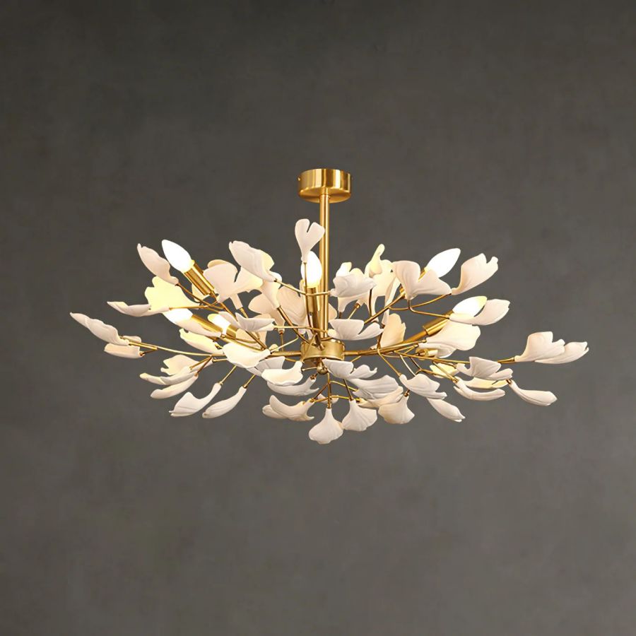Small Ginkgo Leaf Chandelier-MEET LIGHTING
