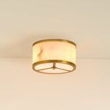 Small Upsala Alabaster Flush Mount Ceiling Light