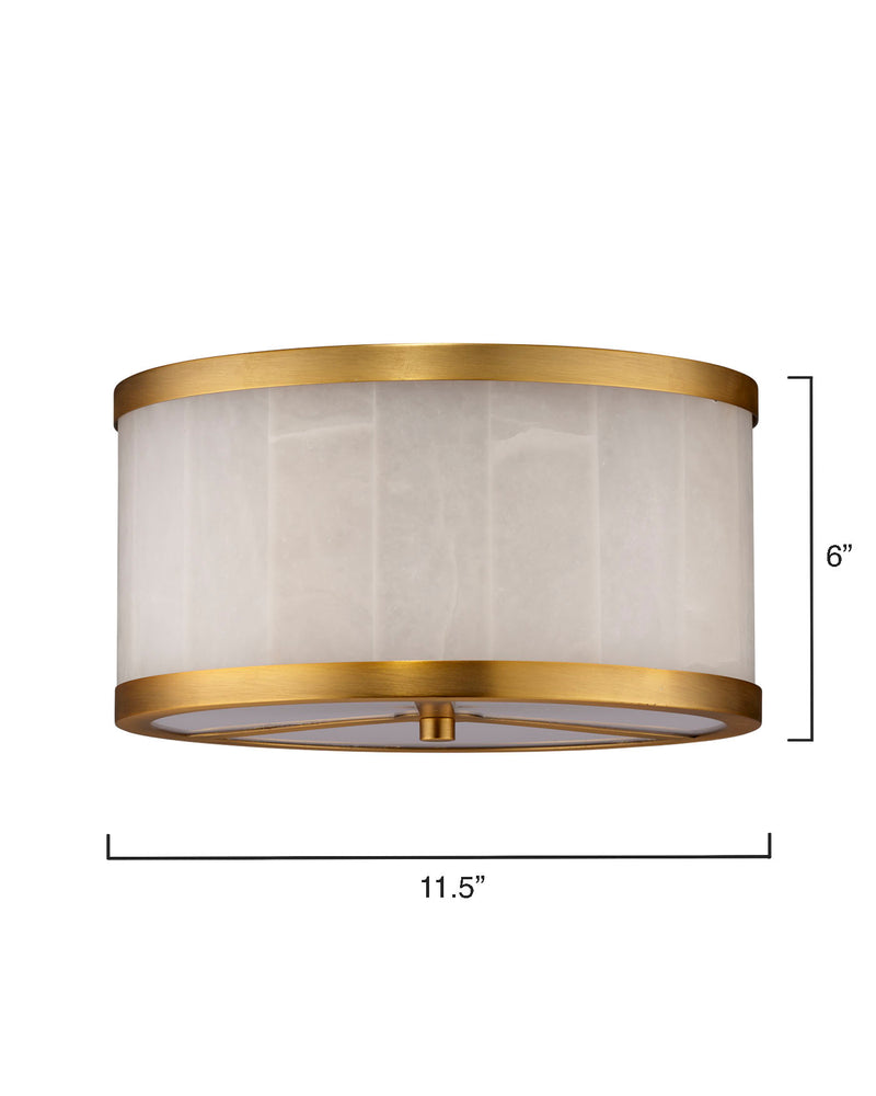 Small Upsala Alabaster Flush Mount Ceiling Light