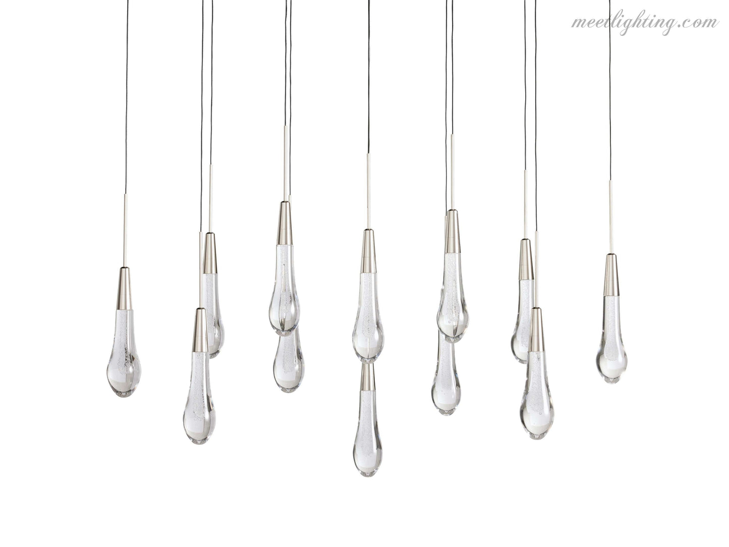 Solitaire Linear Chandelier 37"W-Meet Lighting