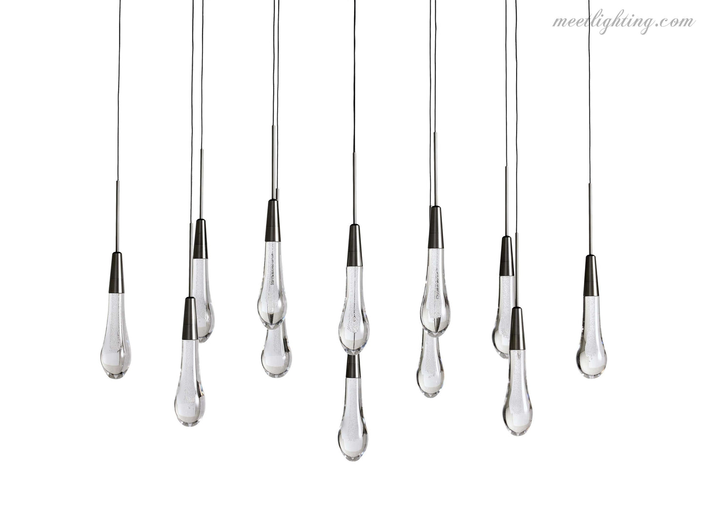 Solitaire Linear Chandelier 37"W-Meet Lighting