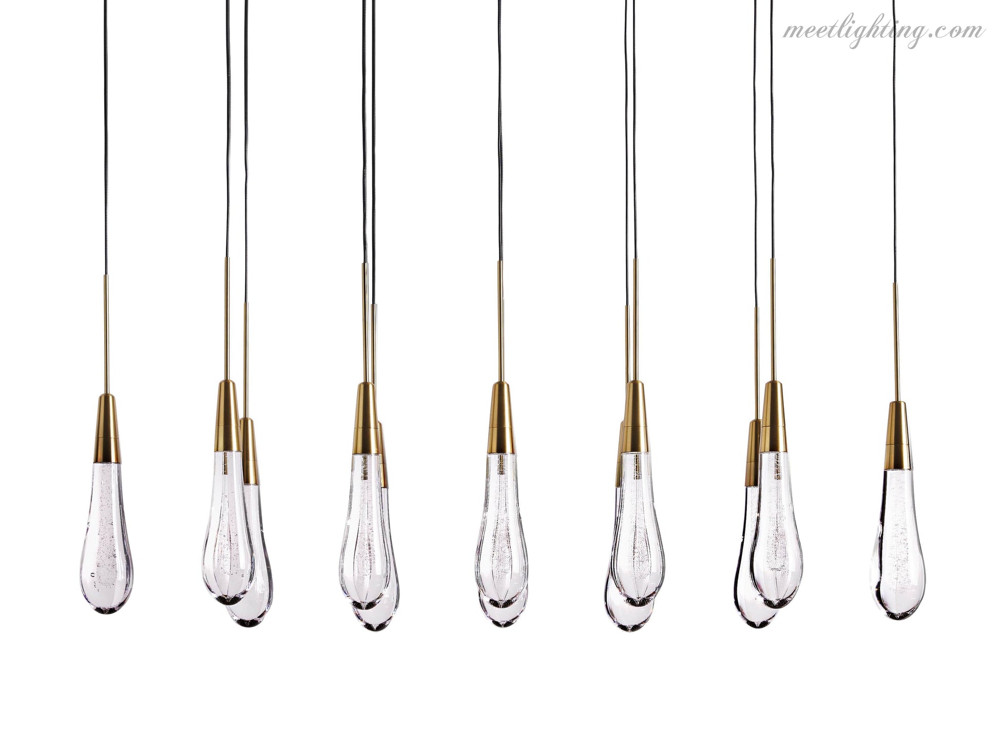 Solitaire Linear Chandelier 37"W-Meet Lighting