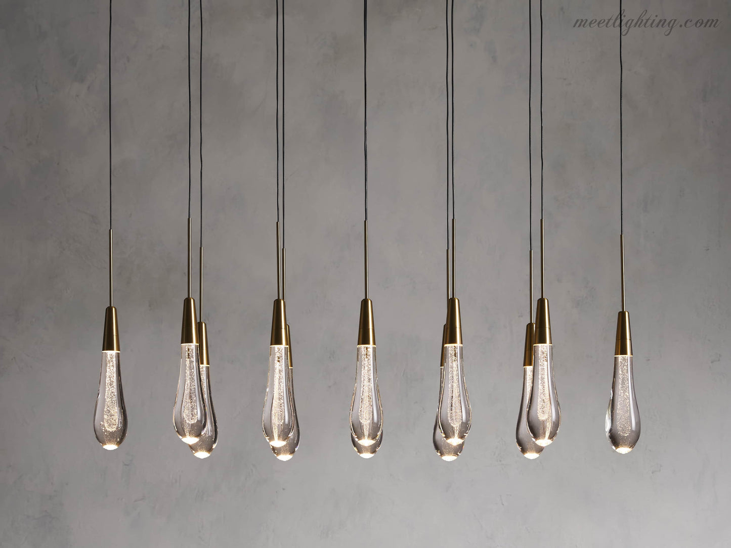 Solitaire Linear Chandelier 37"W-Meet Lighting