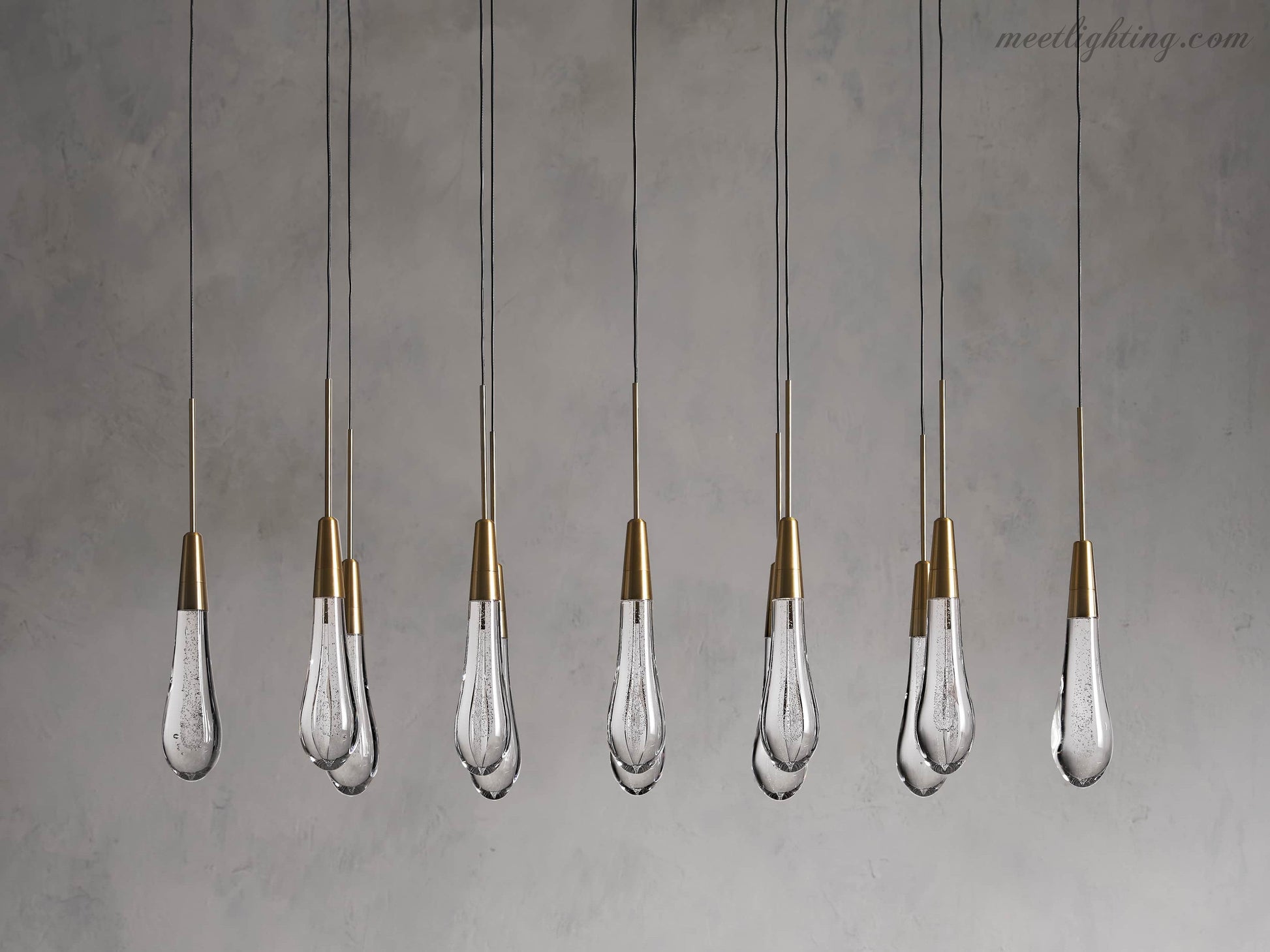 Solitaire Linear Chandelier 37"W-Meet Lighting