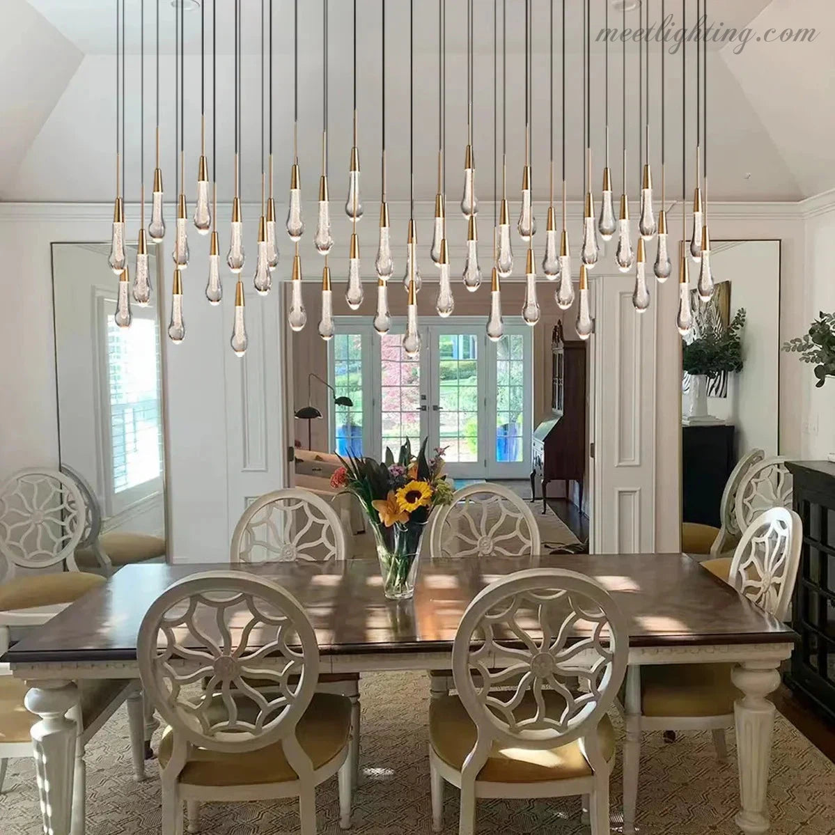 Solitaire Linear Chandelier 37"W-Meet Lighting