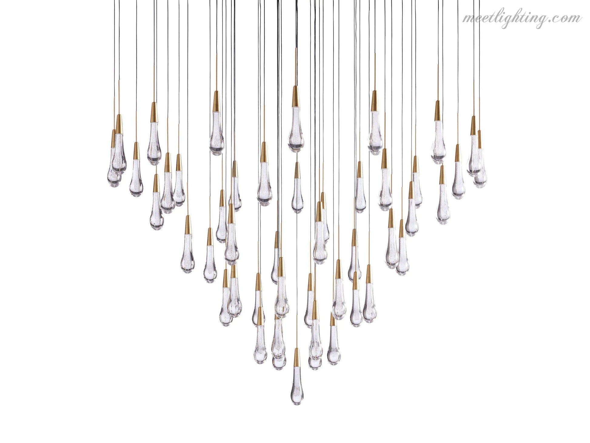 Solitaire Round Chandelier 58"D-Meet Lighting