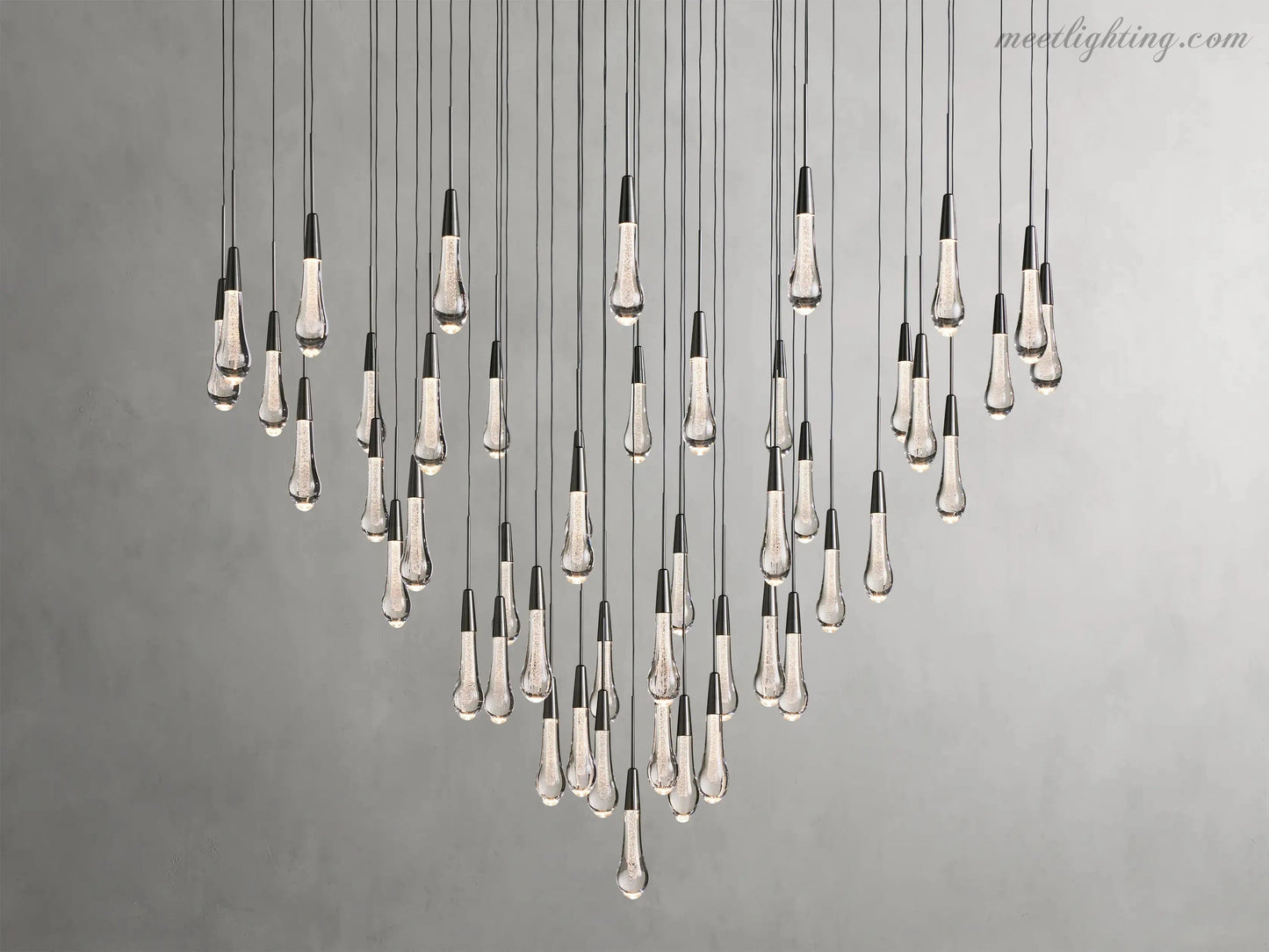 Solitaire Round Chandelier 58"D-Meet Lighting