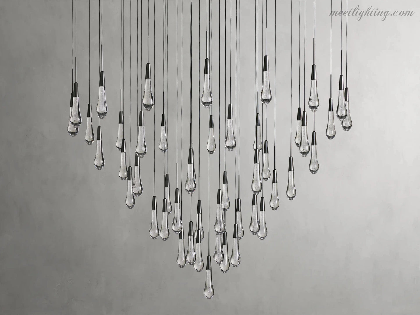 Solitaire Round Chandelier 58"D-Meet Lighting