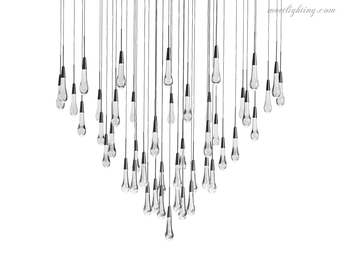 Solitaire Round Chandelier 58"D-Meet Lighting