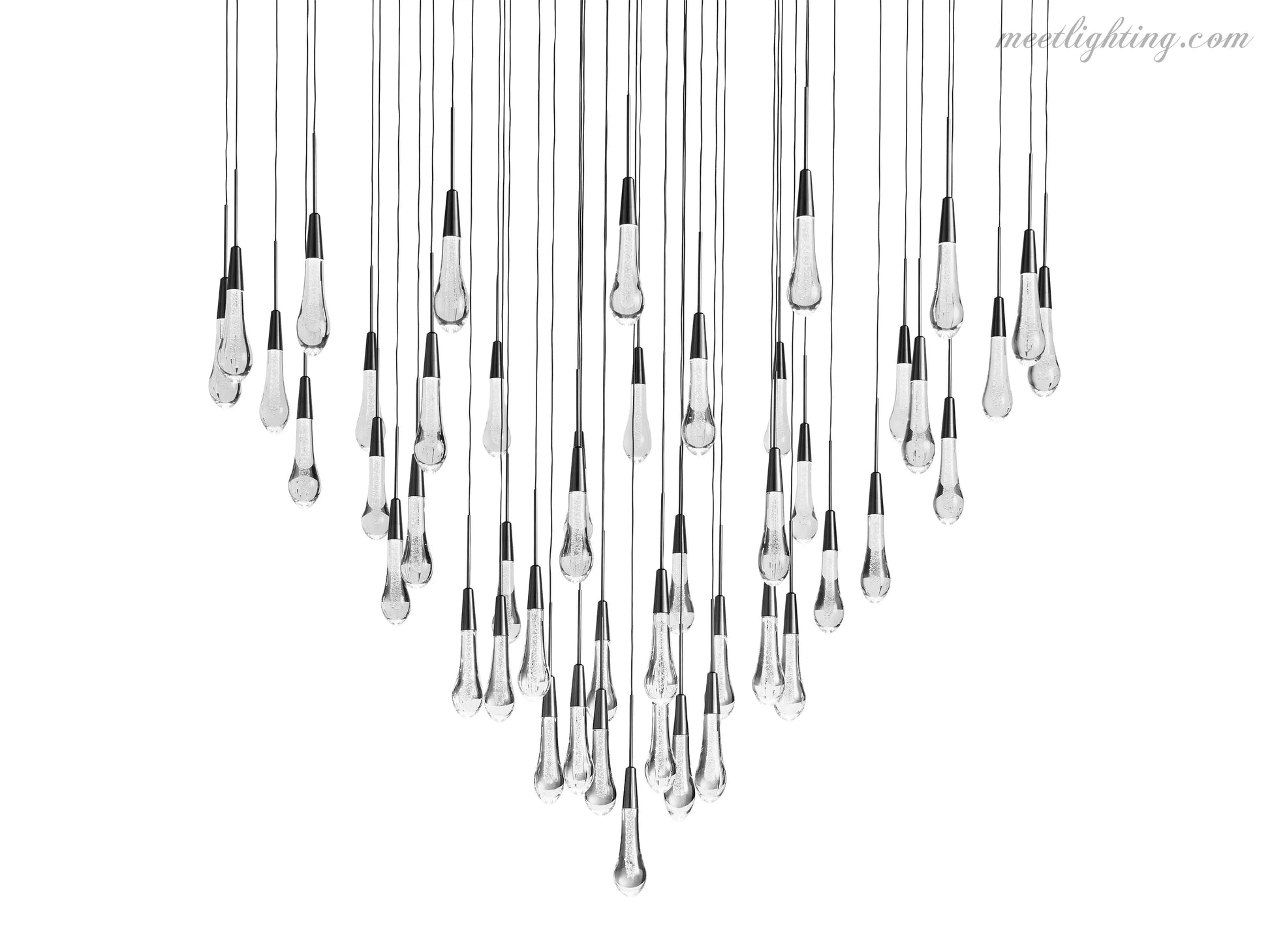 Solitaire Round Chandelier 58"D-Meet Lighting