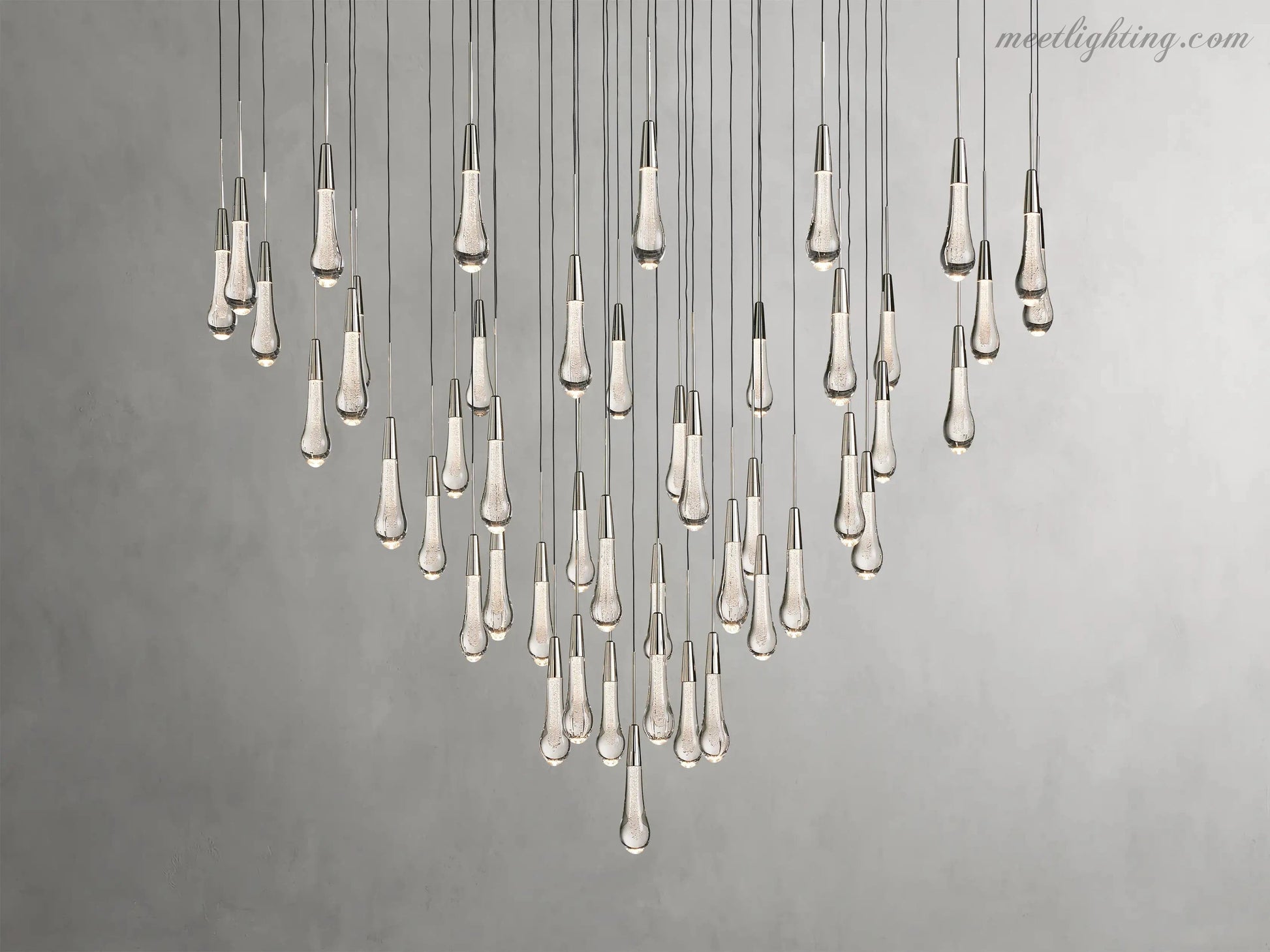 Solitaire Round Chandelier 58"D-Meet Lighting