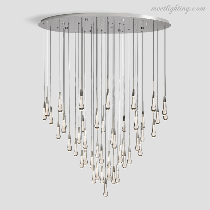 Solitaire Round Chandelier 58"D-Meet Lighting