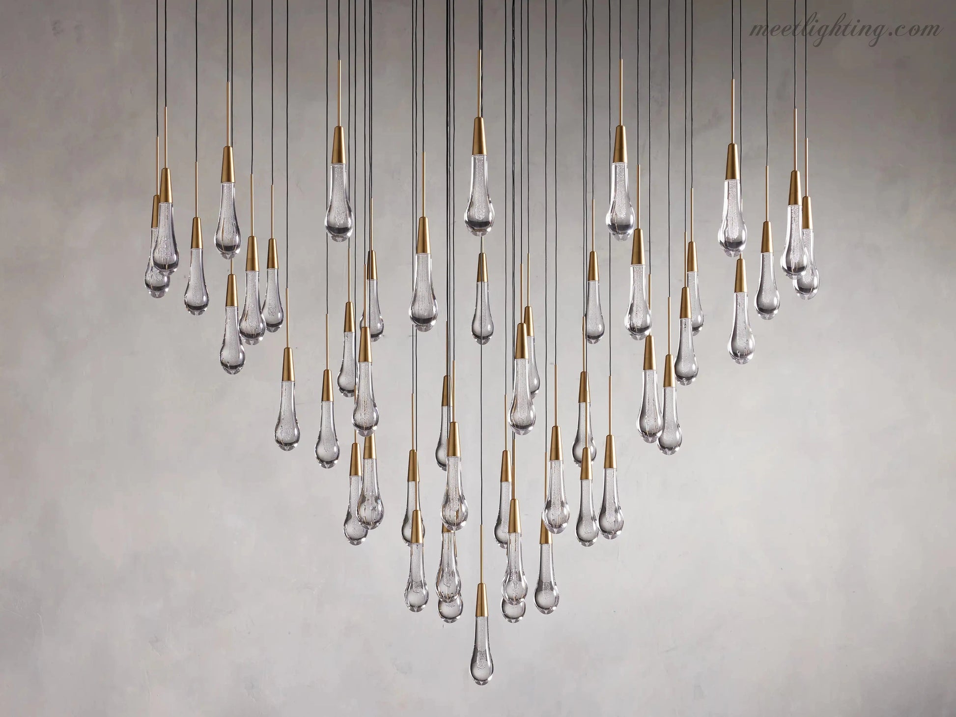 Solitaire Round Chandelier 58"D-Meet Lighting