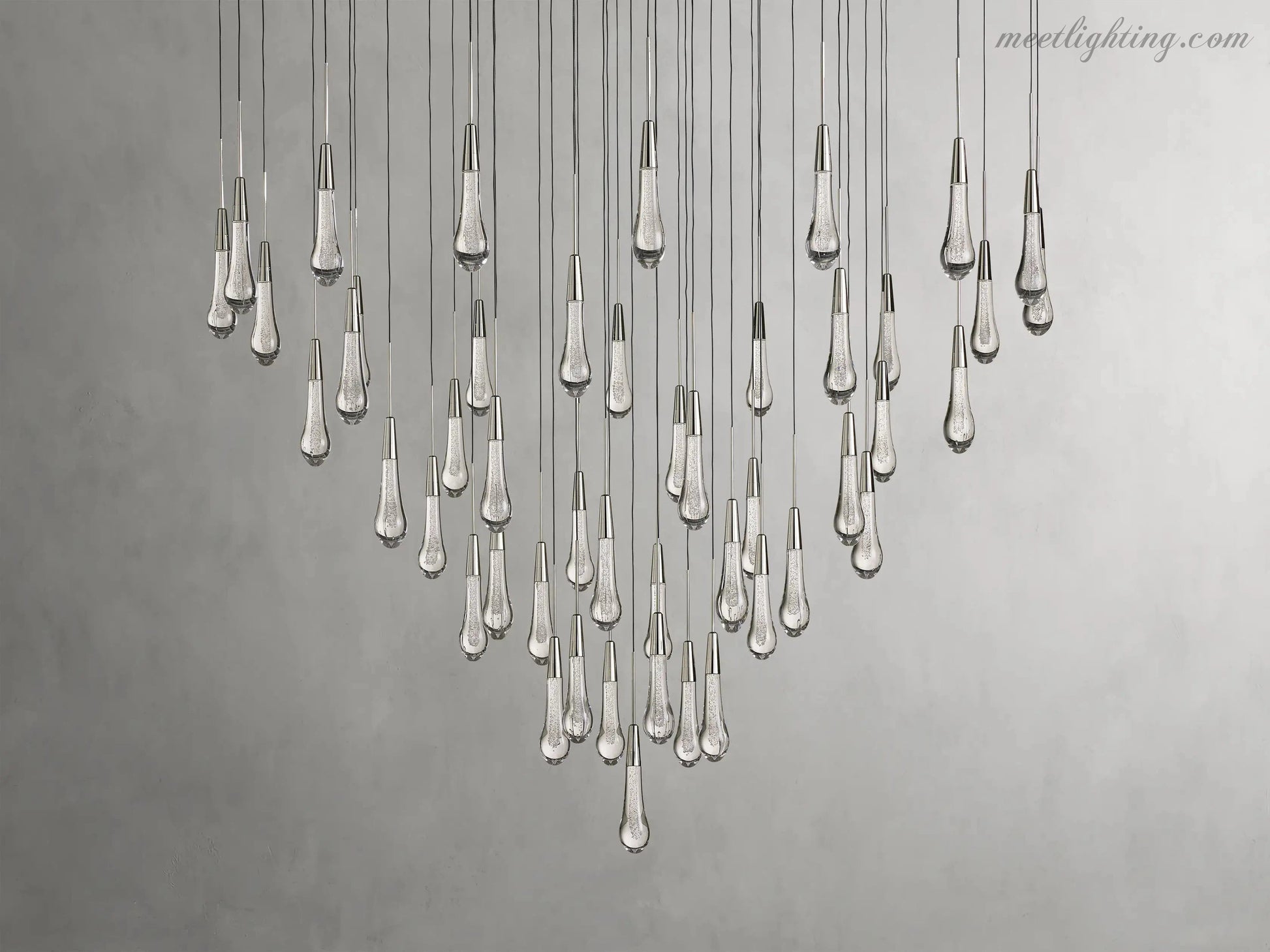 Solitaire Round Chandelier 58"D-Meet Lighting