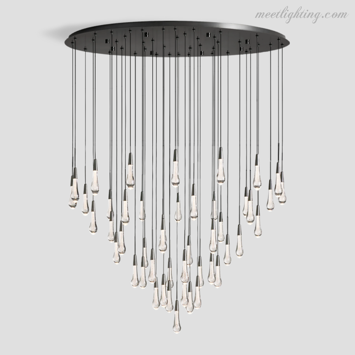 Solitaire Round Chandelier 58"D-Meet Lighting