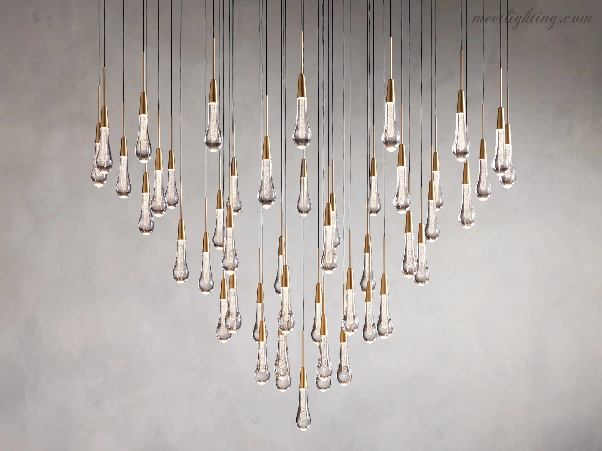 Solitaire Round Chandelier 58"D-Meet Lighting