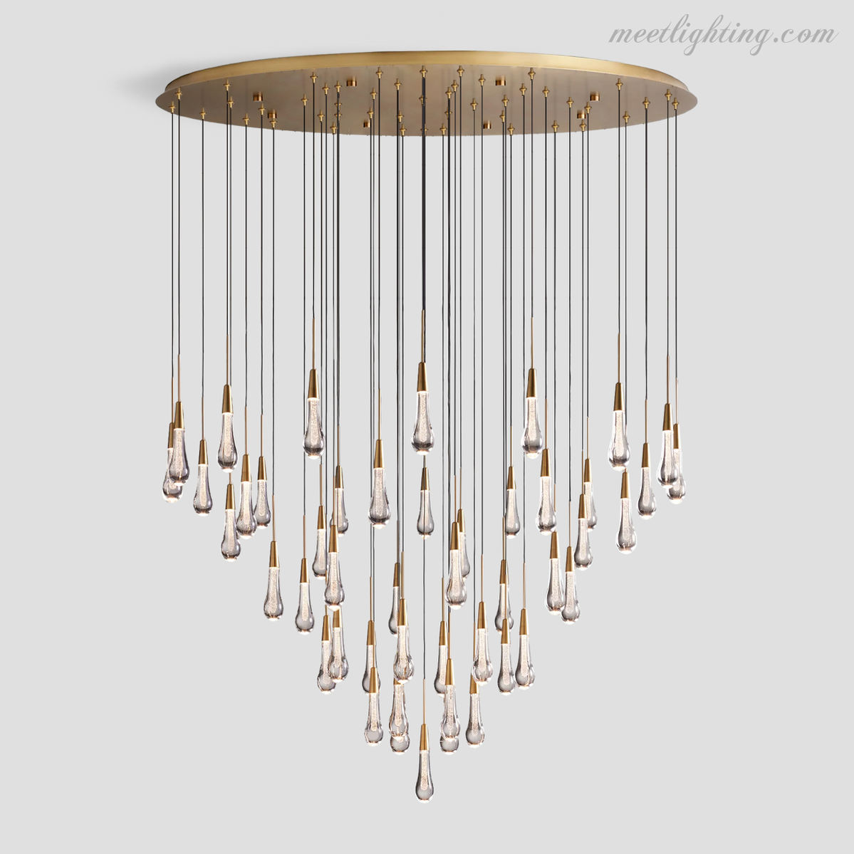 Solitaire Round Chandelier 58"D-Meet Lighting