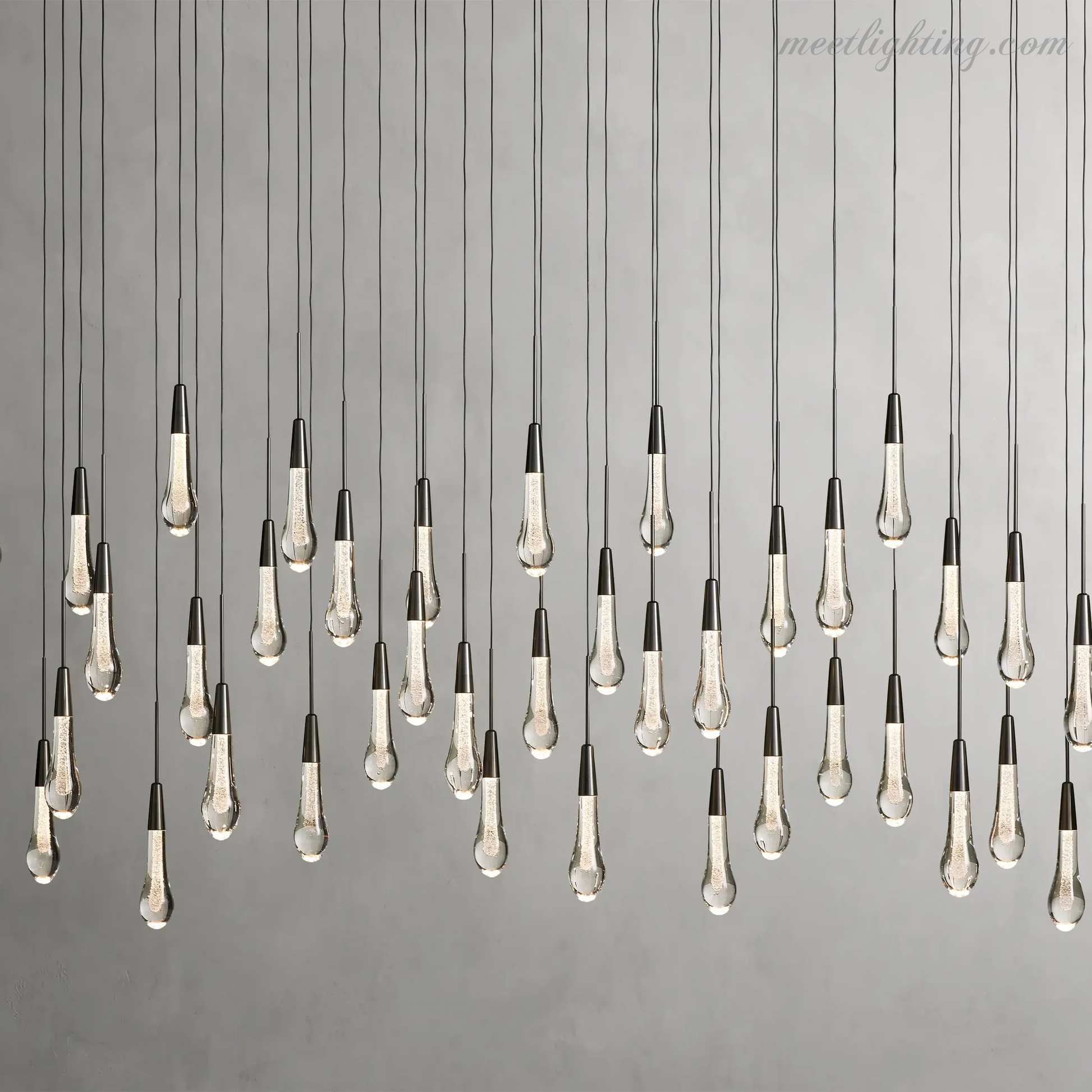 Soltaire Linear Crystal Chandelier-Meet Lighting