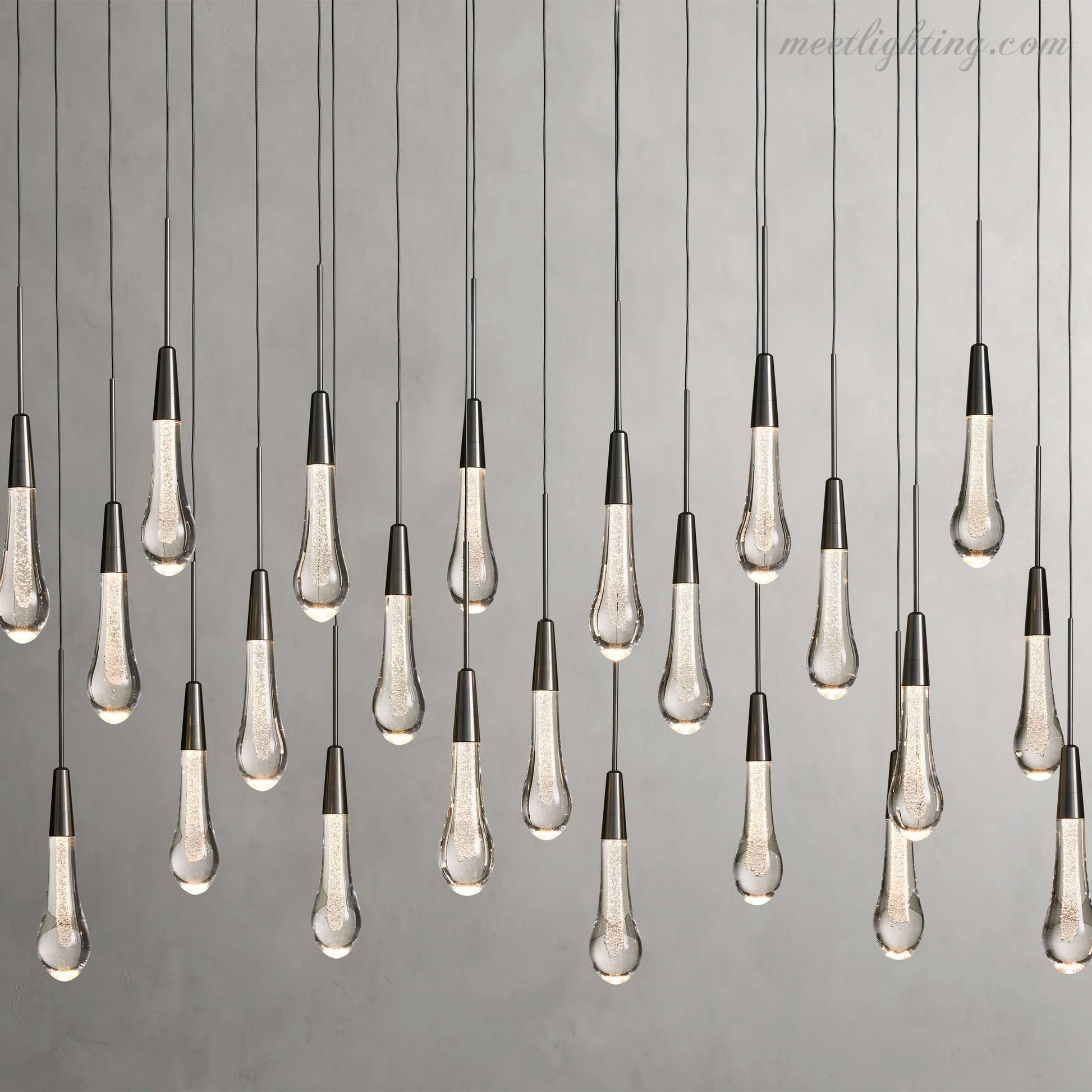 Soltaire Linear Crystal Chandelier-Meet Lighting