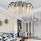 Sophian Aluminum Chain Tassel Round Chandelier-Meet Lighting