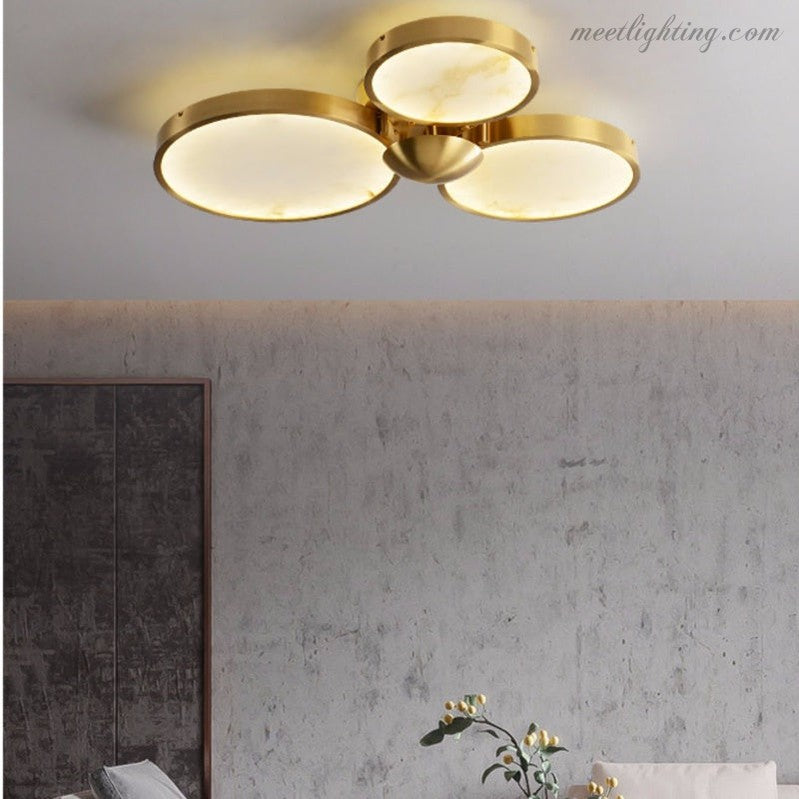 Spain Alabaster Flush Mount Ceiling Lamps-Meet Lighting