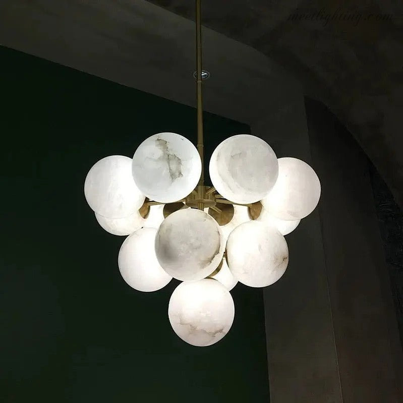 Spain Alabaster Global Rod Cord Pendant Lights-Meet Lighting