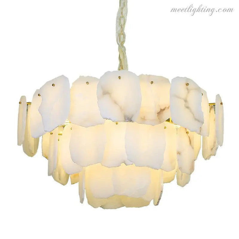 Spain Alabaster Modern Living Room Chandeliers-Meet Lighting