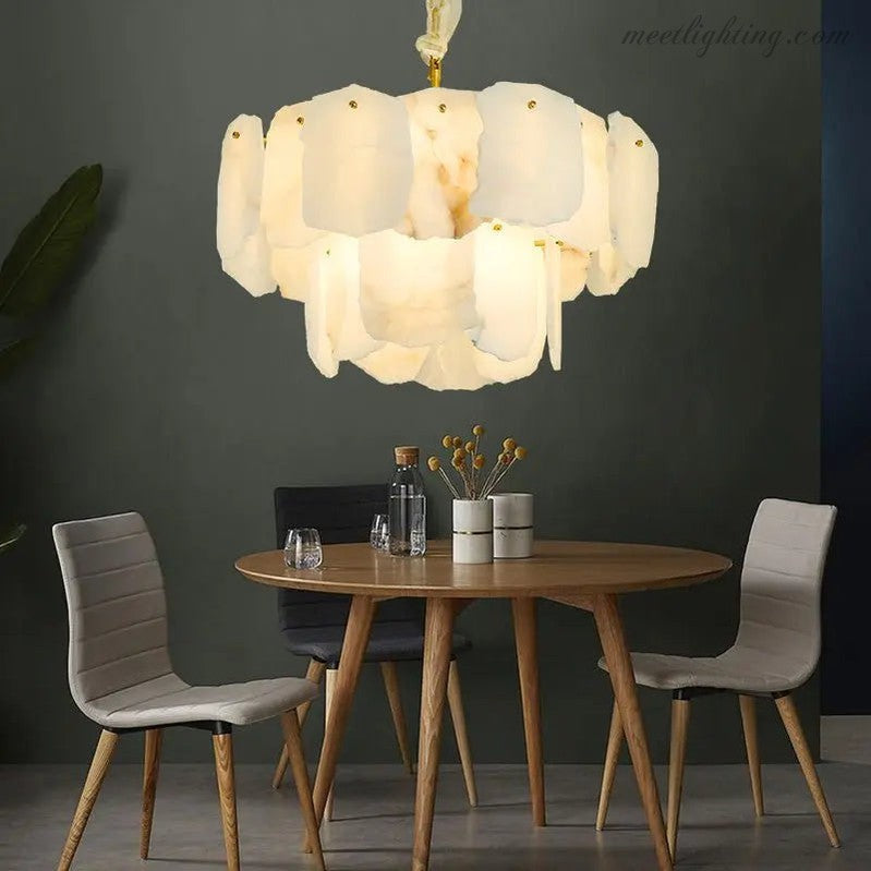 Spain Alabaster Modern Living Room Chandeliers-MEET LIGHTING