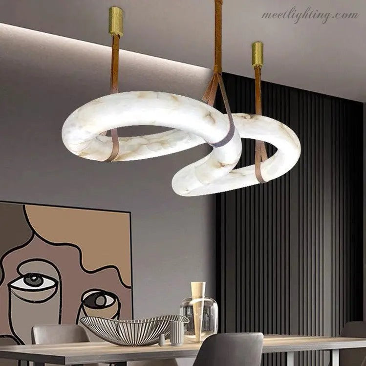 Spain Alabaster Oslo Cable Pendant Light Dining Room-Meet Lighting