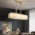 Spain Alabaster Rectangular Dining Room Chandeliers-MEET LIGHTING