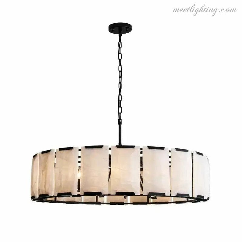 Spain Alabaster Round Modern Chandeliers Lighting-Meet Lighting