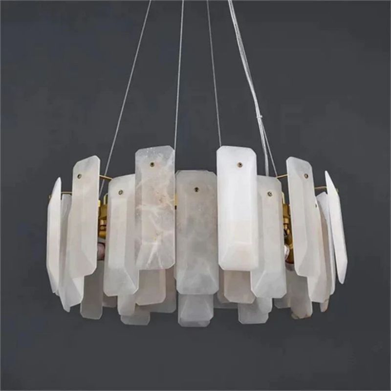 Venu Alabaster Round Chandelier