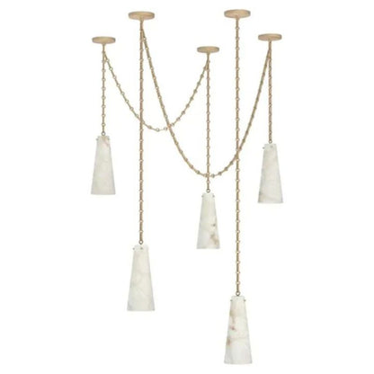 Alabaster Modern 5-Light Chandelier